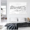 Porto Metal Print - Bed Room - Light