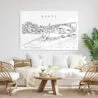 Porto Metal Print - Living Room - Light