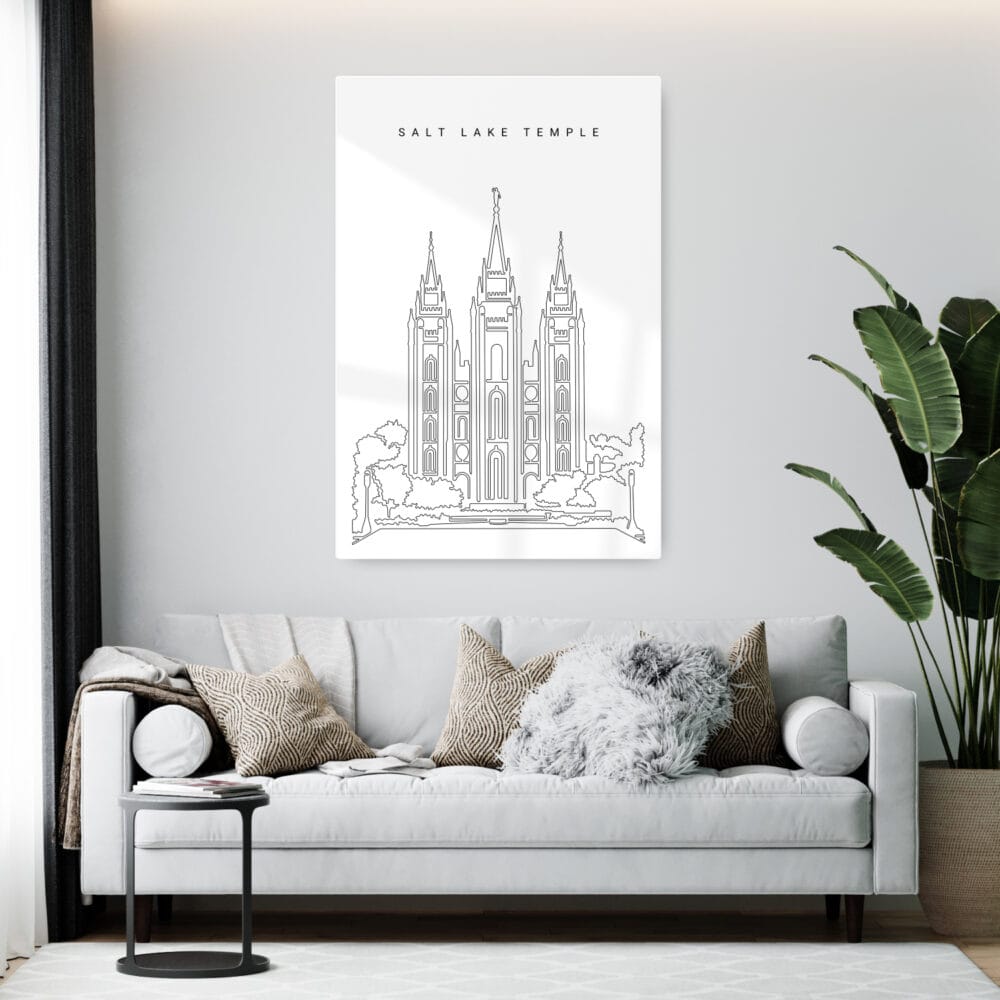Salt Lake Temple Metal Print - Living Room - Portrait Salt Lake Temple Metal Print - Living Room - Portrait