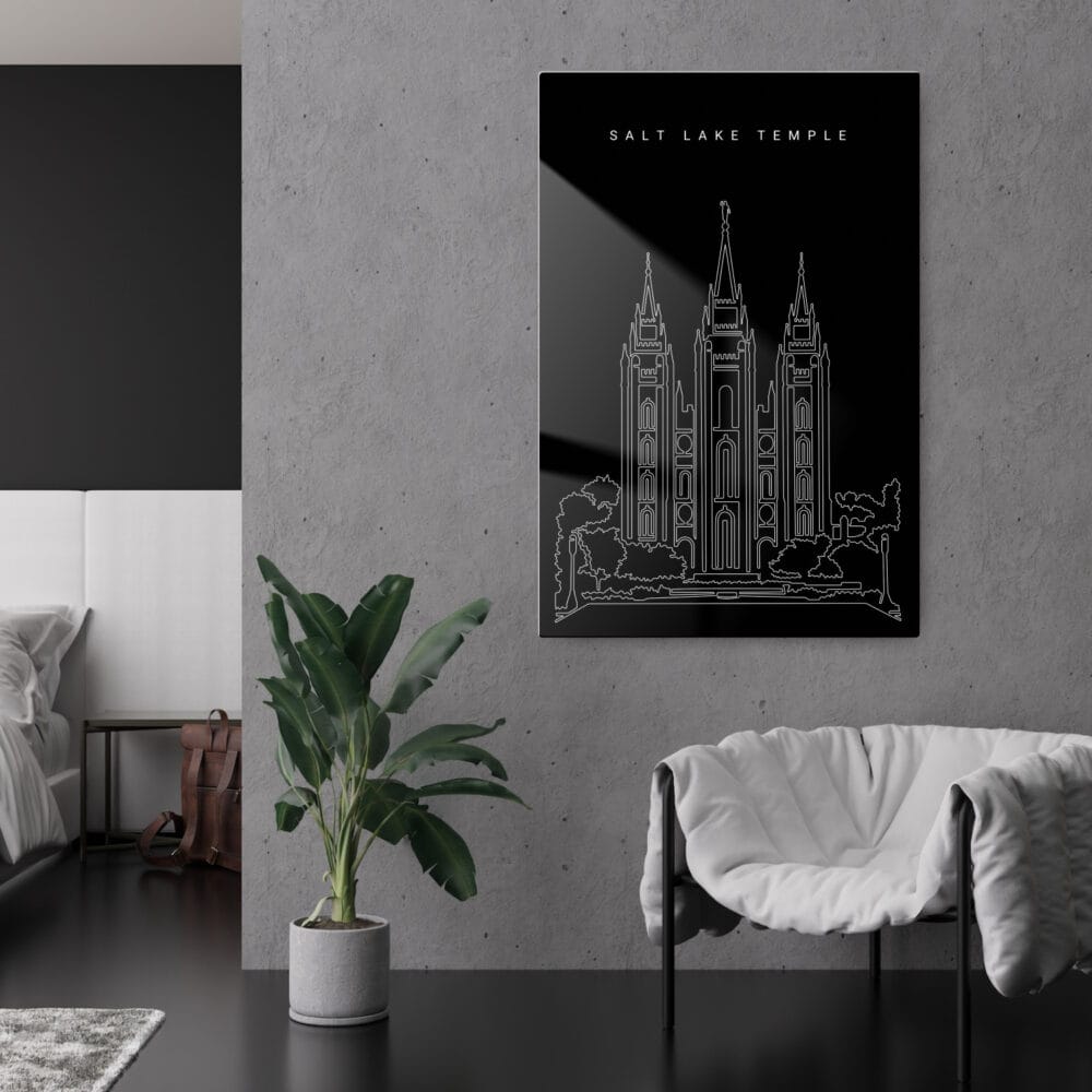 Salt Lake Temple Metal Print - Lounge - Portrait - Dark Salt Lake Temple Metal Print - Lounge - Portrait - Dark