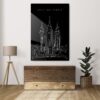 Salt Lake Temple Metal Print - Sideboard - Portrait - Dark