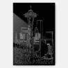 Seattle Space Needle Metal Print Wall Art - Main - Portrait - Dark