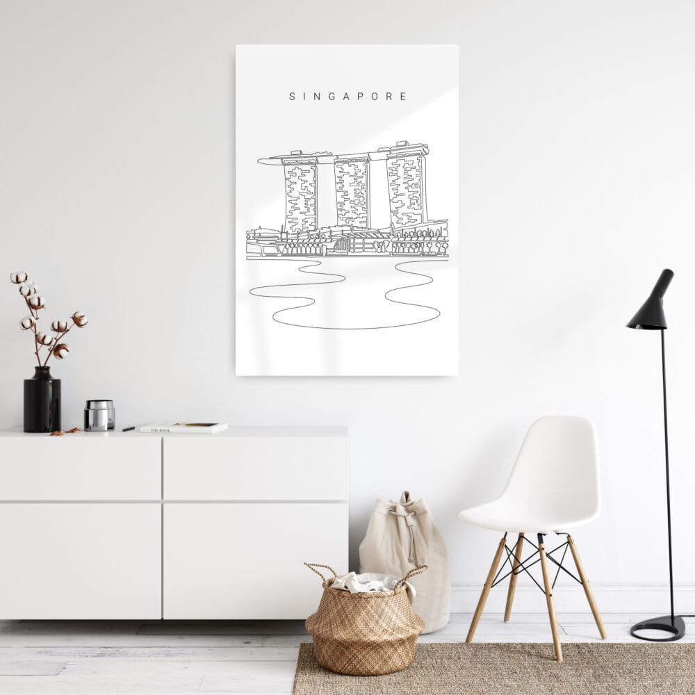 Singapore Marina Bay Sands Metal Print - Hallway - Portrait Singapore Marina Bay Sands Metal Print - Hallway - Portrait