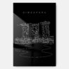 Singapore Marina Bay Sands Metal Print Wall Art - Main - Portrait - Dark