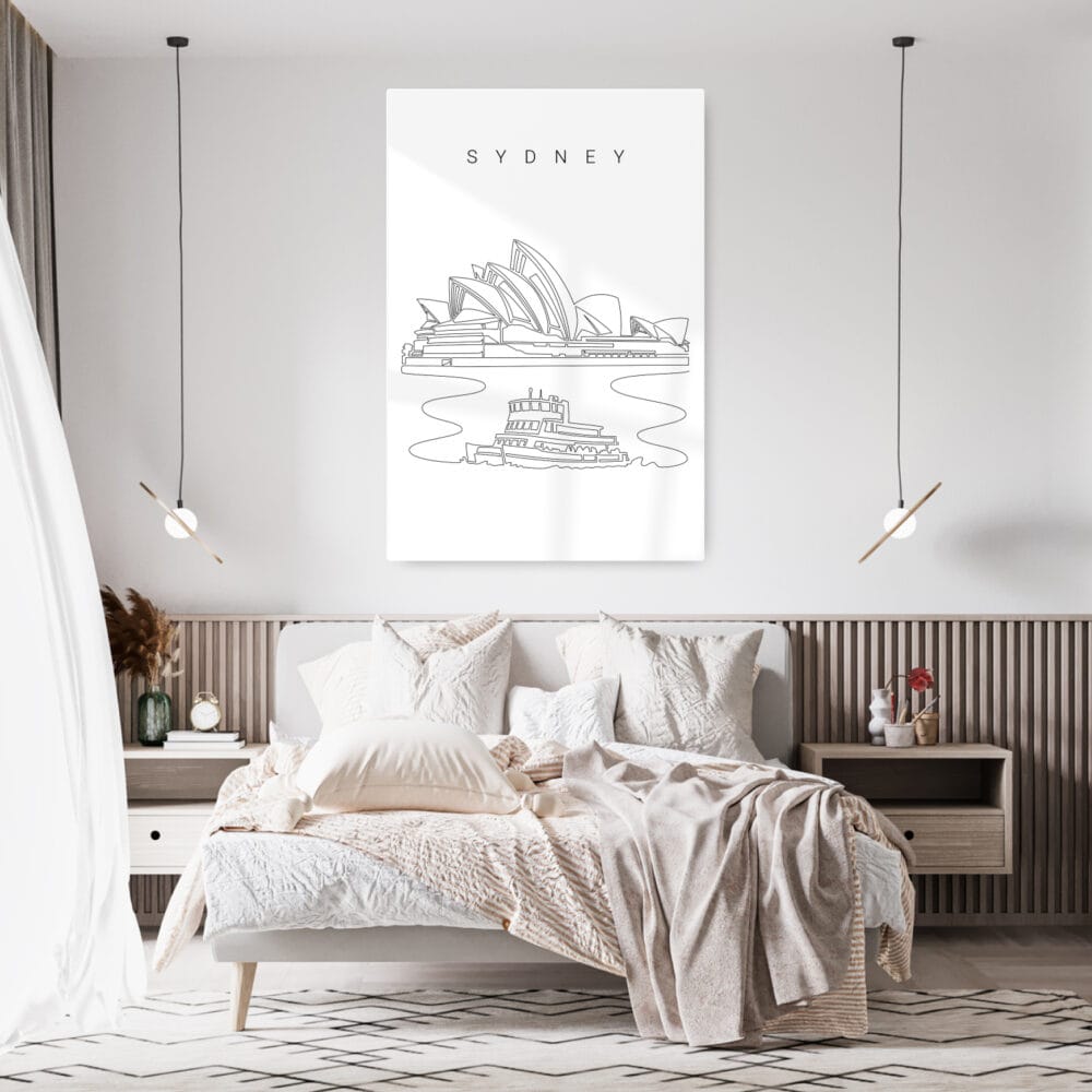 Sydney Opera House Metal Print - Bedroom - Portrait Sydney Opera House Metal Print - Bedroom - Portrait