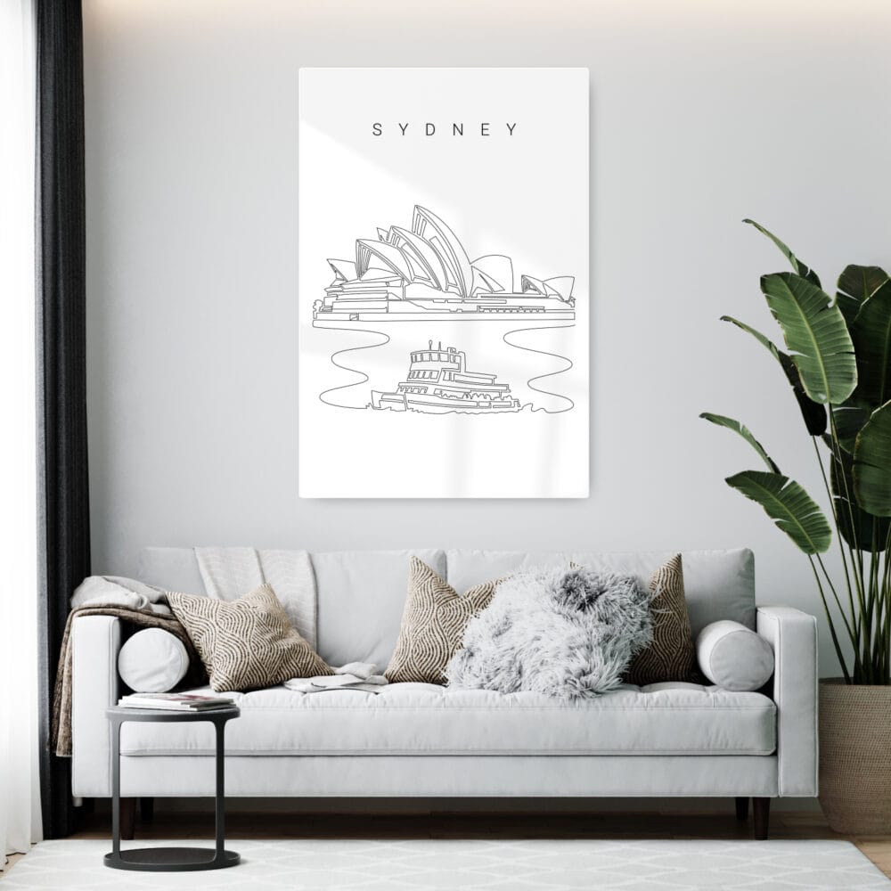 Sydney Opera House Metal Print - Living Room - Portrait Sydney Opera House Metal Print - Living Room - Portrait