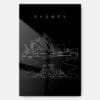 Sydney Opera House Metal Print Wall Art - Main - Portrait - Dark