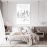 Sydney Skyline Metal Print - Bedroom - Portrait