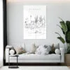 Sydney Skyline Metal Print - Living Room - Portrait