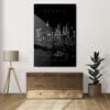 Sydney Skyline Metal Print - Sideboard - Portrait - Dark