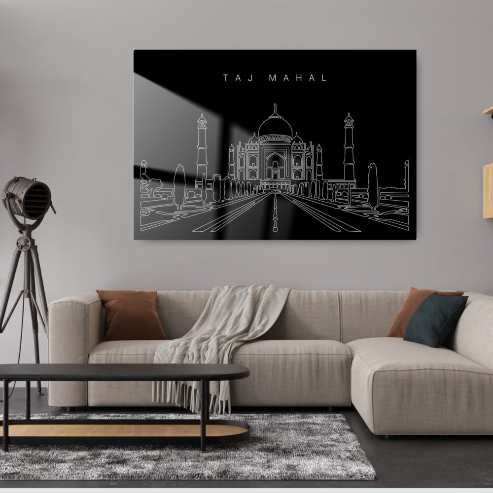 Taj Mahal Palace Metal Print - Living ROom - Dark Taj Mahal Palace Metal Print - Living ROom - Dark