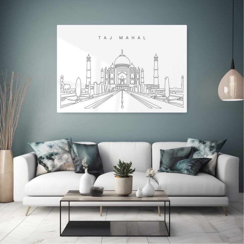Taj Mahal Palace Metal Print - Living Room - Light Taj Mahal Palace Metal Print - Living Room - Light