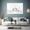 Taj Mahal Palace Metal Print - Living Room - Light