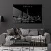 Zurich Skyline Metal Print - Living Room - Dark