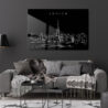 Zurich Skyline Metal Print - Living Room - Dark