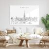 Zurich Skyline Metal Print - Living Room - Light