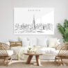 Zurich Skyline Metal Print - Living Room - Light