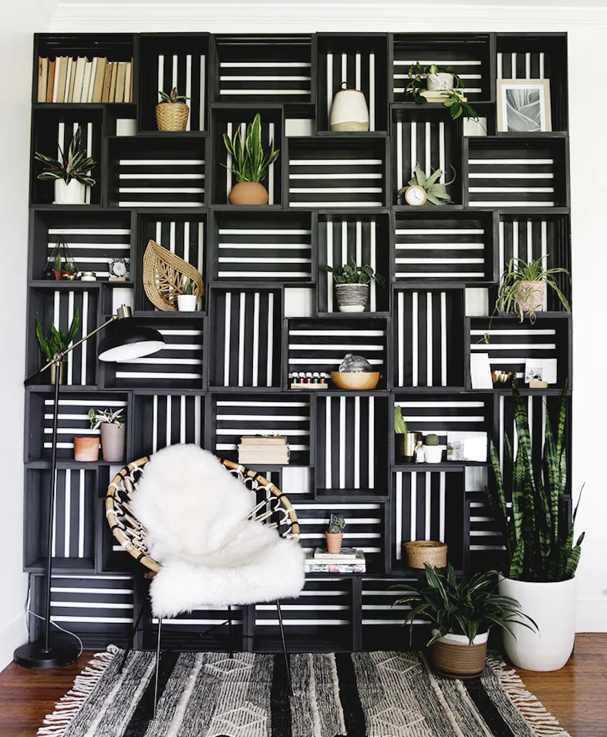 Modern Home Makeover: 15+ Aesthetic Recycling Projects for Eco-Friendly Decor 1 DIY recycling projects upcycled home decor create bookshelf wall