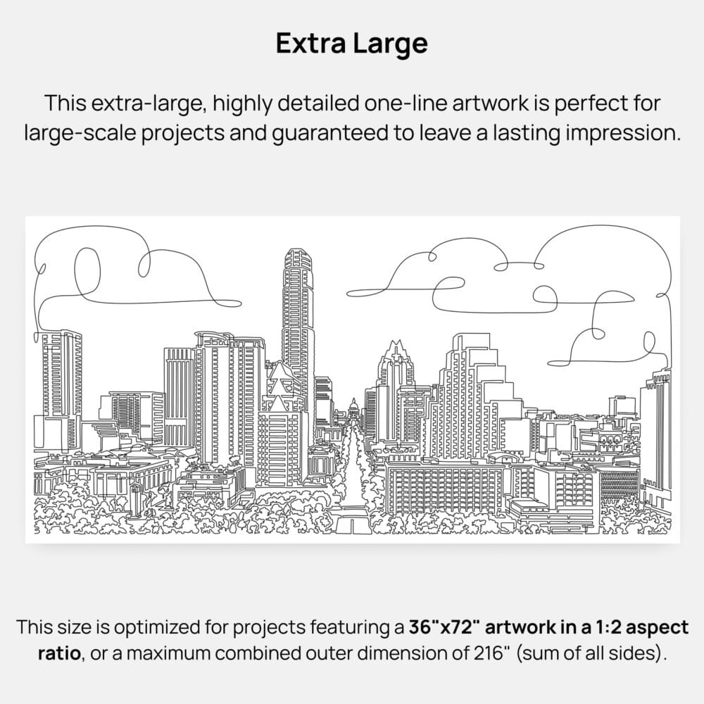Custom City One Line Art - Size Extra Large Custom City One Line Art - Size Extra Large