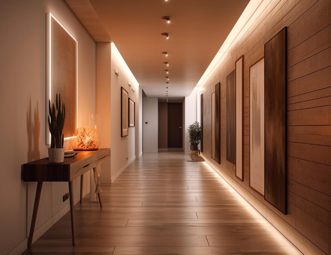 33 Creative Hallway Decor Ideas To Impress Your Visitors and Make a Lasting Impression 5 hallway decor ideas lighting