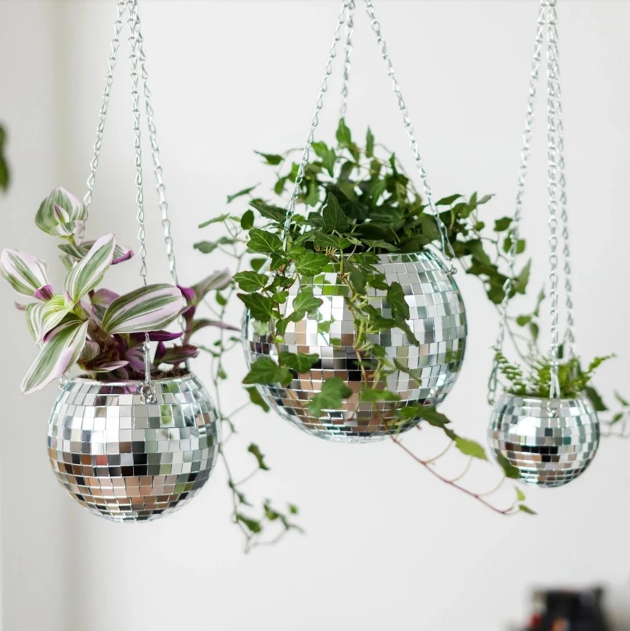dopamine decor happiness at home disco ball planters