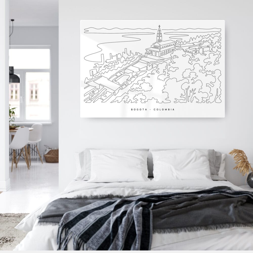 Bogota Colombia Metal Print - Bed Room - Light Bogota Colombia Metal Print - Bed Room - Light