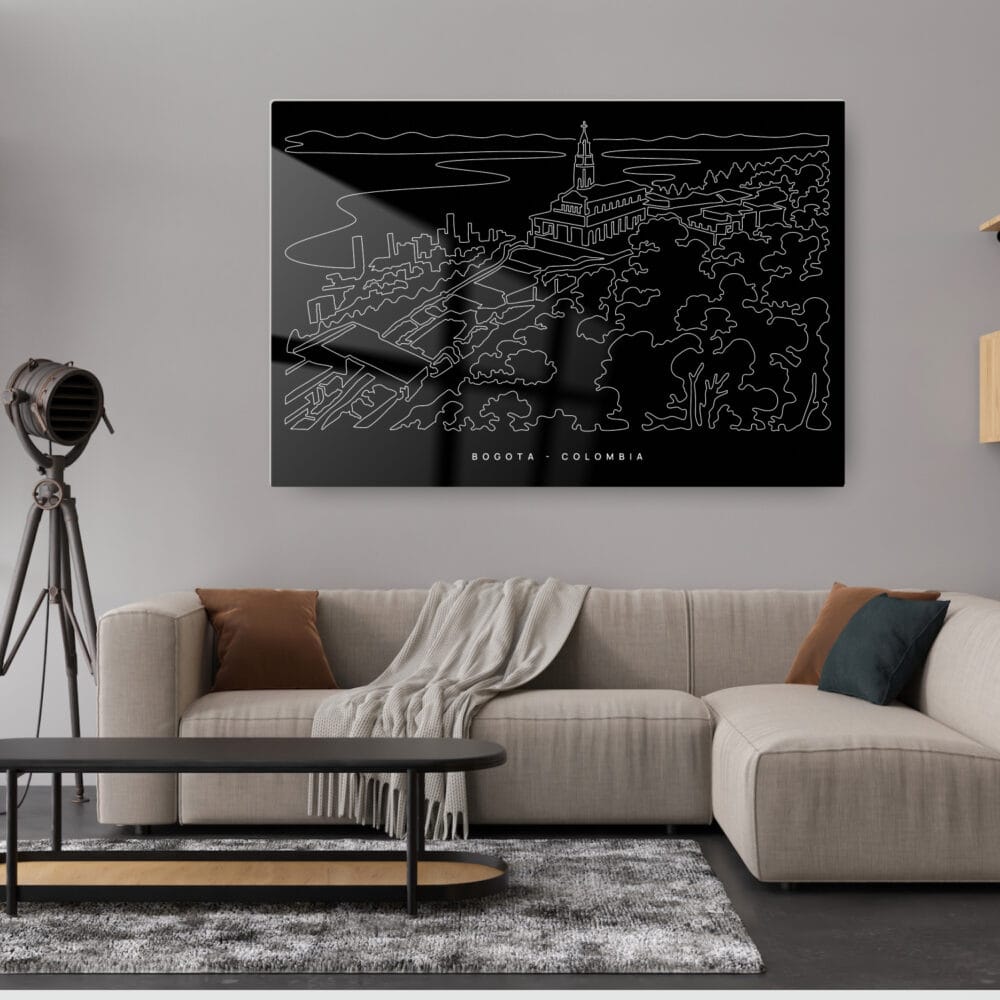 Bogota Colombia Metal Print - Living ROom - Dark Bogota Colombia Metal Print - Living ROom - Dark