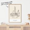 Chicago Skyline One Line Drawing