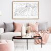 Framed Bogota Colombia Wall Art for Living Room