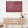 Framed Medellin Wall Art for Living Room - Dark