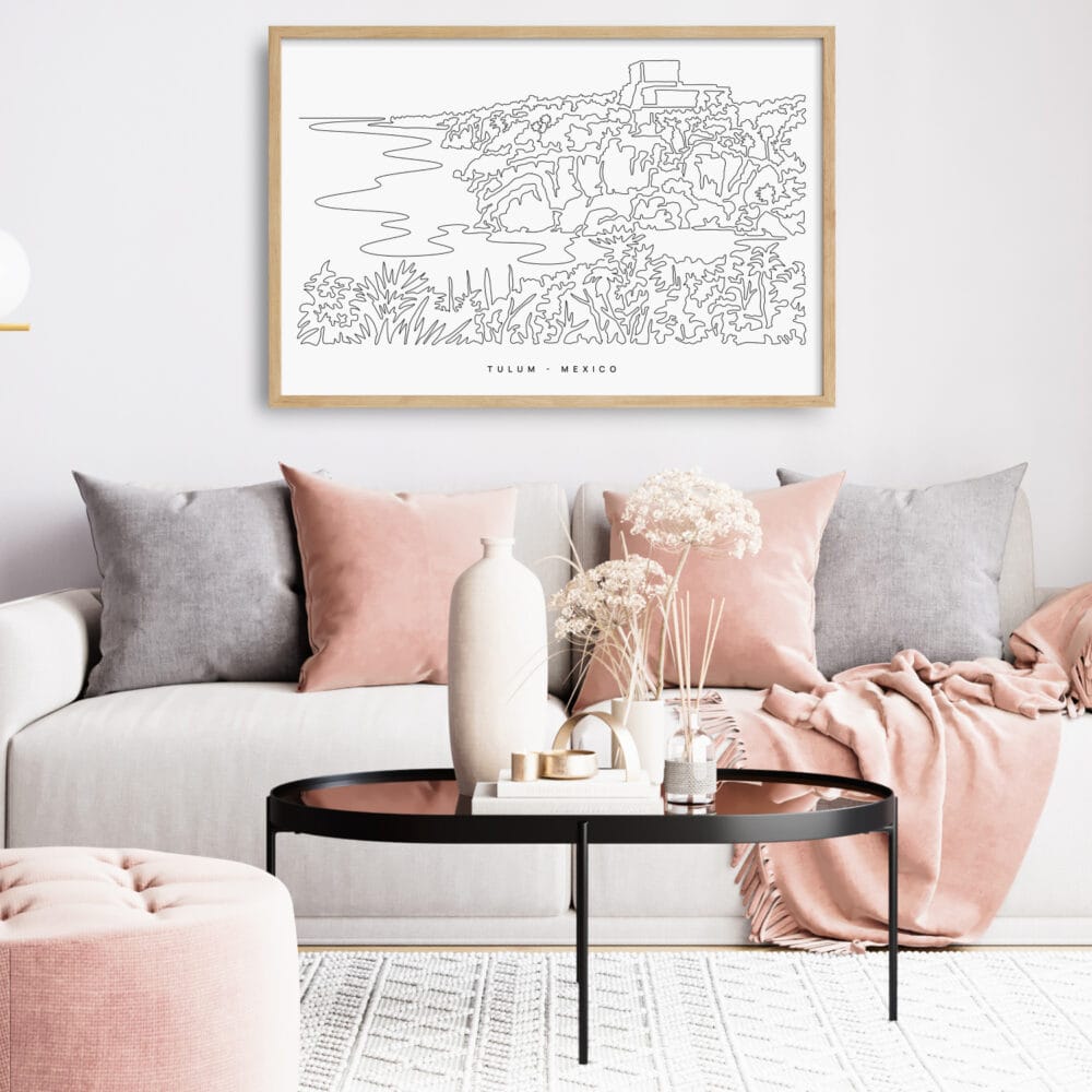 Framed Tulum Mexico Wall Art for Living Room Framed Tulum Mexico Wall Art for Living Room