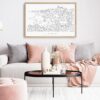 Framed Tulum Mexico Wall Art for Living Room