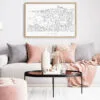 Framed Tulum Mexico Wall Art for Living Room