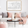 Framed Tulum Mexico Wall Art for Living Room