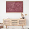 Framed Tulum Mexico Wall Art for Living Room - Dark