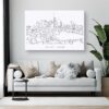 Frankfurt Main Canvas Art Print - Living Room