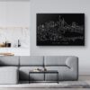 Frankfurt Main Canvas Art Print - Living Room - Dark