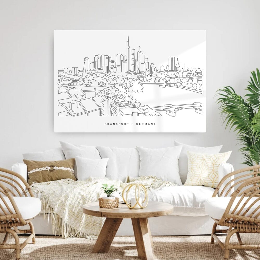 Frankfurt Main Metal Print - Living Room - Light Frankfurt Main Metal Print - Living Room - Light