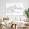 Frankfurt Main Metal Print - Living Room - Light