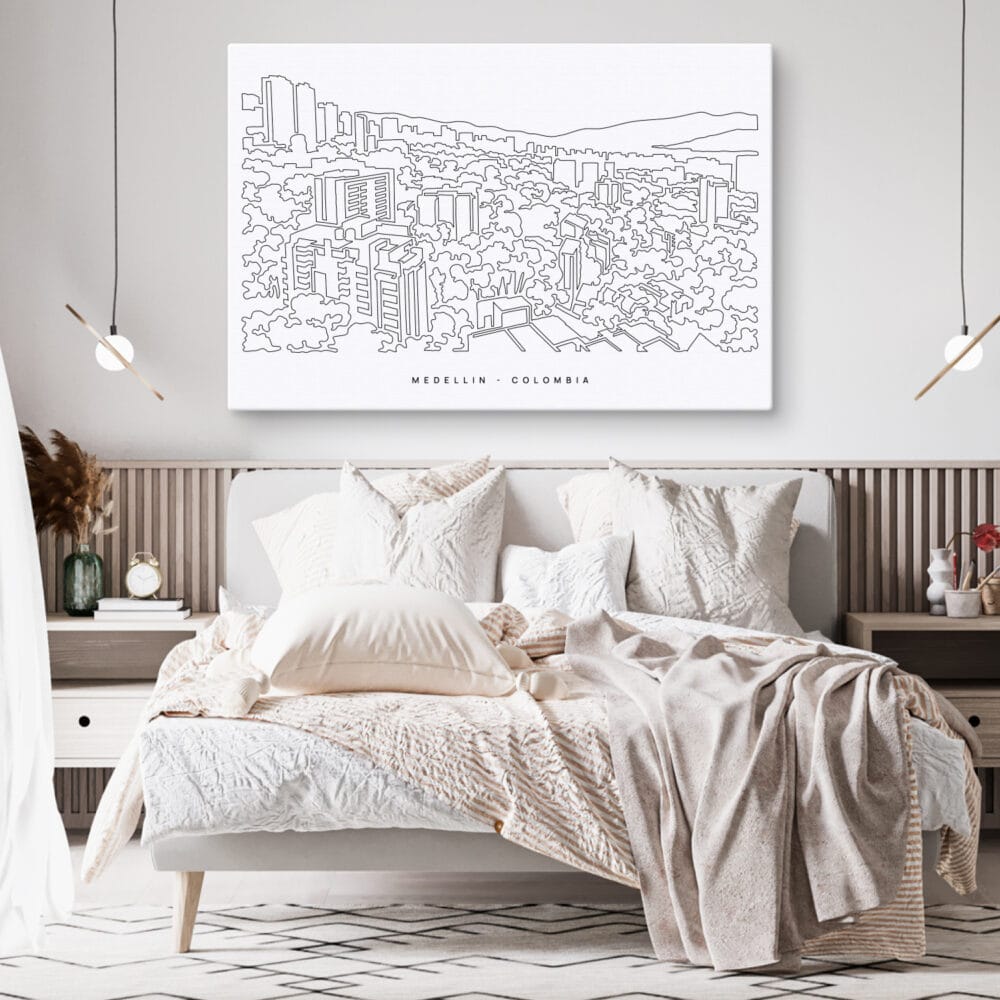 Medellin Colombia Canvas Art Print - Bed Room Medellin Colombia Canvas Art Print - Bed Room