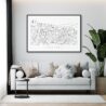 Medellin Skyline Art Print for Living Room