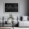 Mexico City Art Print for Living Room - Dark