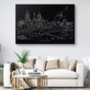 Mexico City Canvas Art Print - Living Room - Dark-1