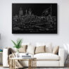 Mexico City Canvas Art Print - Living Room - Dark-1