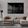 Mexico City Metal Print - Living ROom - Dark