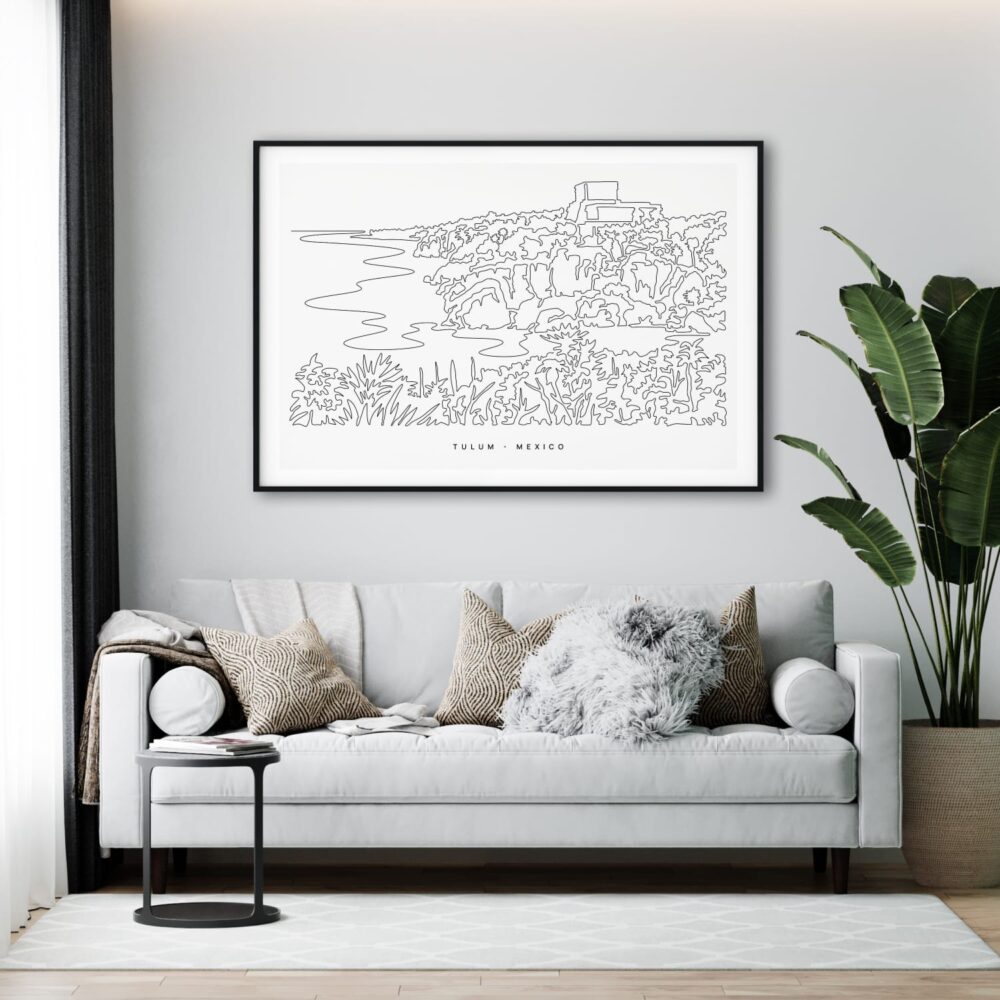 Tulum Mexico Art Print for Living Room Tulum Mexico Art Print for Living Room