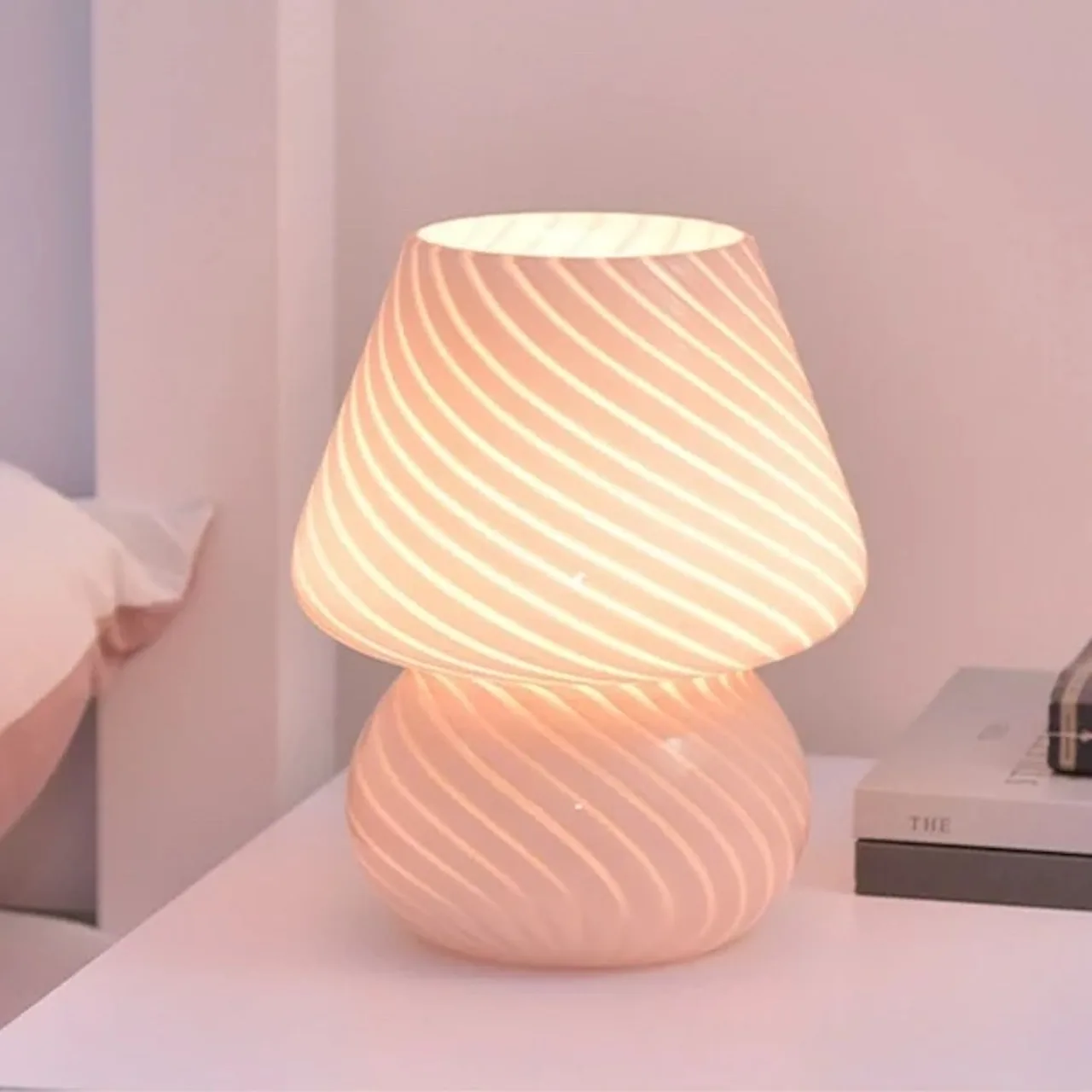 how to design with peach fuzz pantone color of the year 2024 mushroom lamp