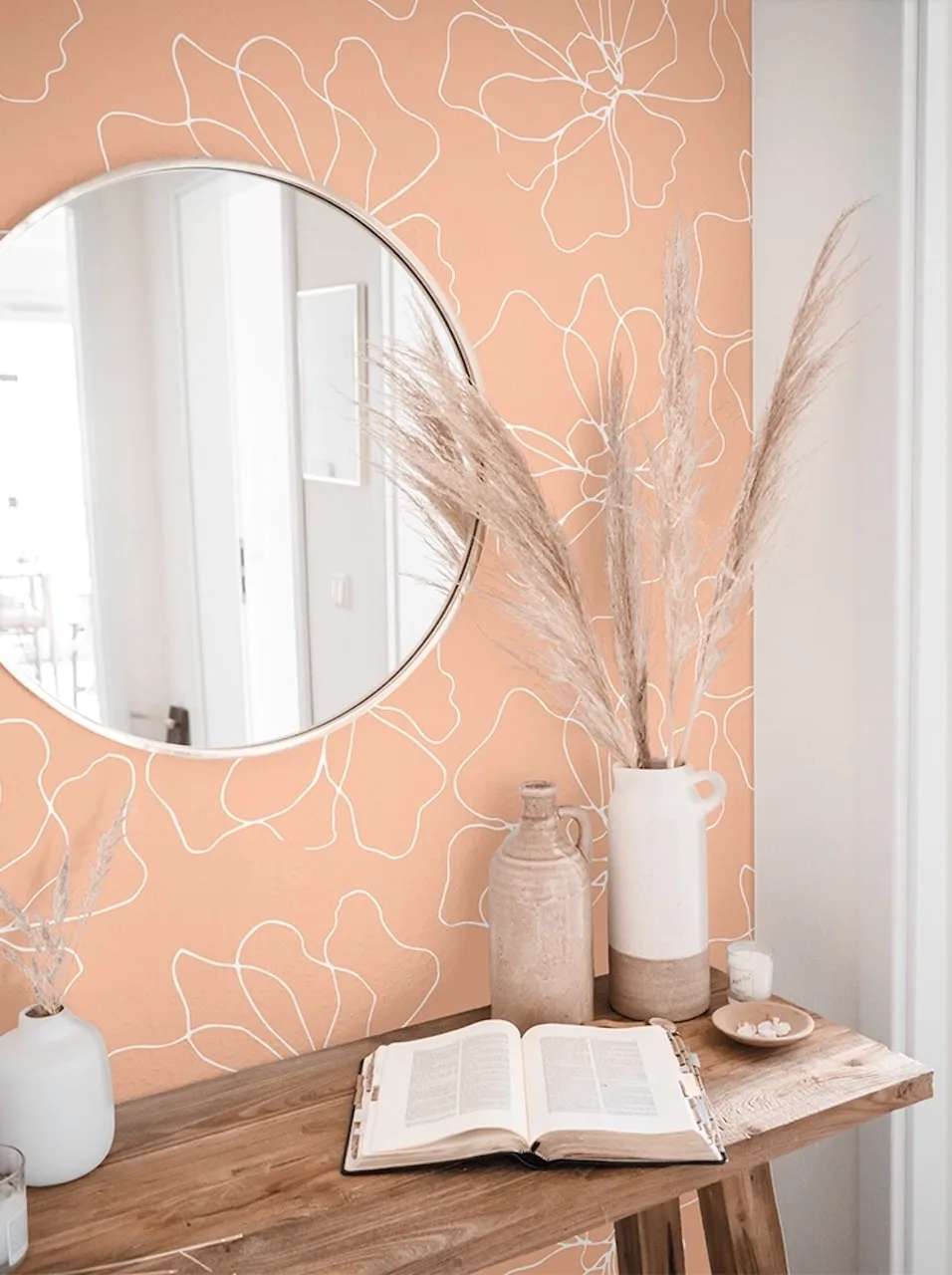 how to design with peach fuzz pantone color of the year 2024 wallpaper