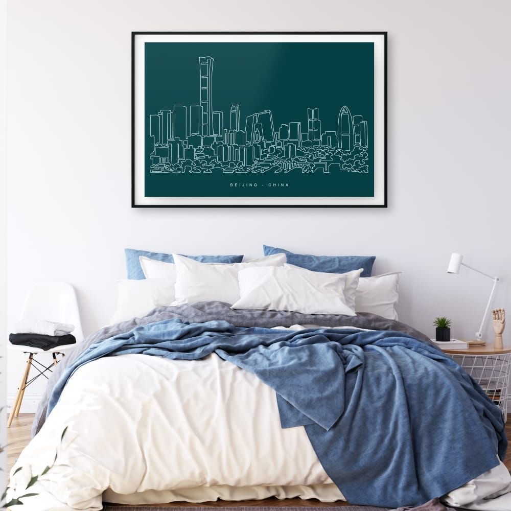 Beijing Art Print for Bed Room - Dark Beijing Art Print for Bed Room - Dark