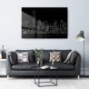 Beijing Skyline Metal Print - Living Room - Dark